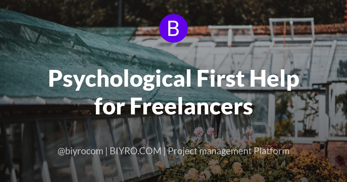 Psychological First Help for Freelancers