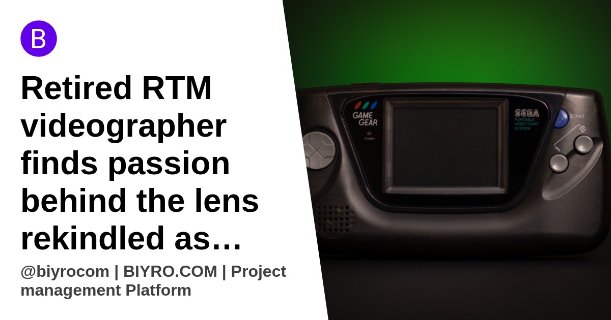 Retired RTM videographer finds passion behind the lens rekindled as freelancer